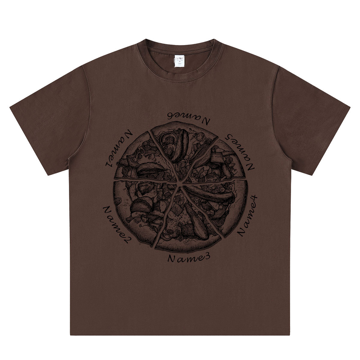 Personalized Pizza Family Name T-Shirt - Custom Kids & Family Gift