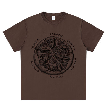 Personalized Pizza Family Name T-Shirt - Custom Kids & Family Gift