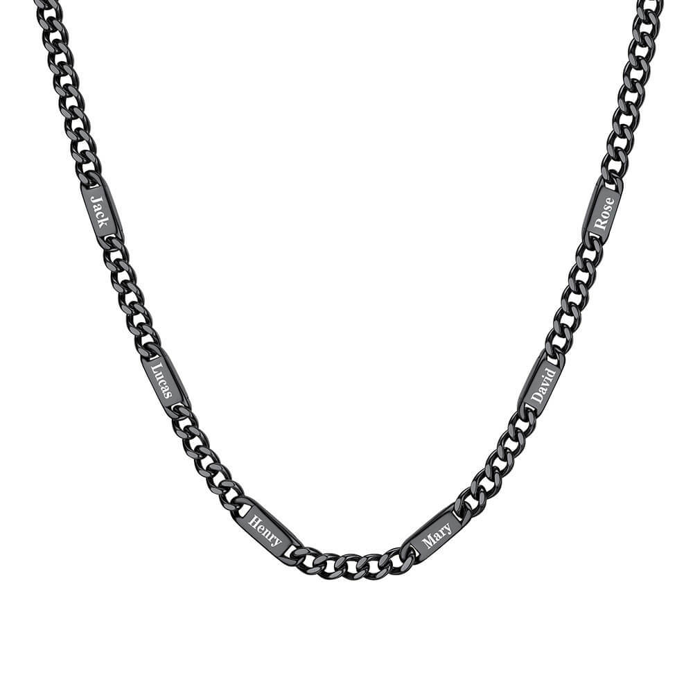 Custom 1-6 Name Cuban Link Chain Necklace for Men