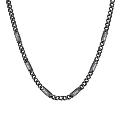 Custom 1-6 Name Cuban Link Chain Necklace for Men