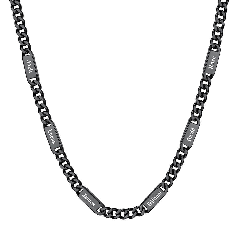 Custom 1-6 Name Cuban Link Chain Necklace for Men