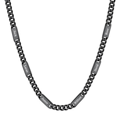 Custom 1-6 Name Cuban Link Chain Necklace for Men
