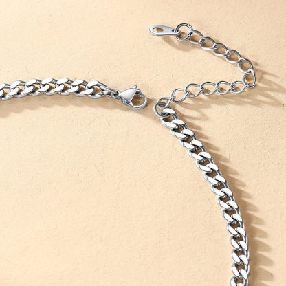 Custom  Name Cuban Link Chain Necklace with lobster clasp