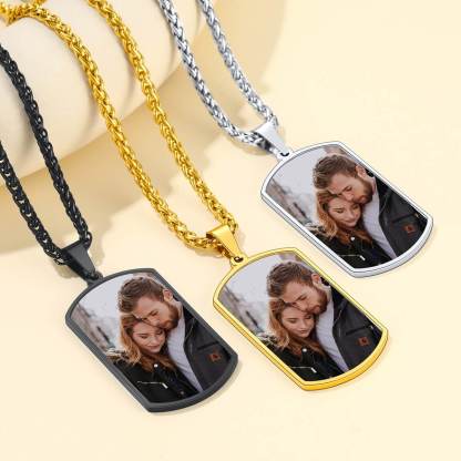 Custom Photo Dog Tag Necklace 