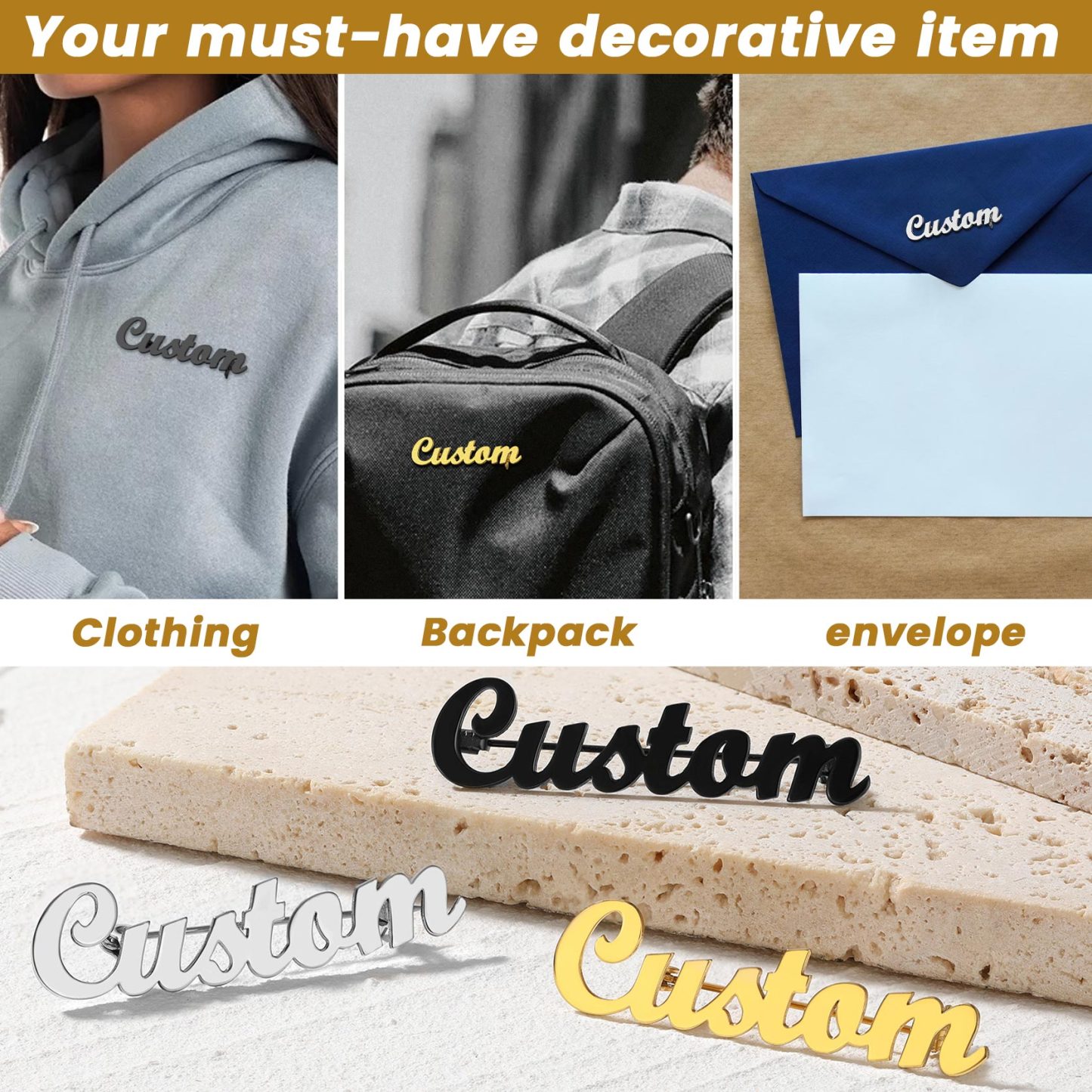 Name Plate Brooch Pin