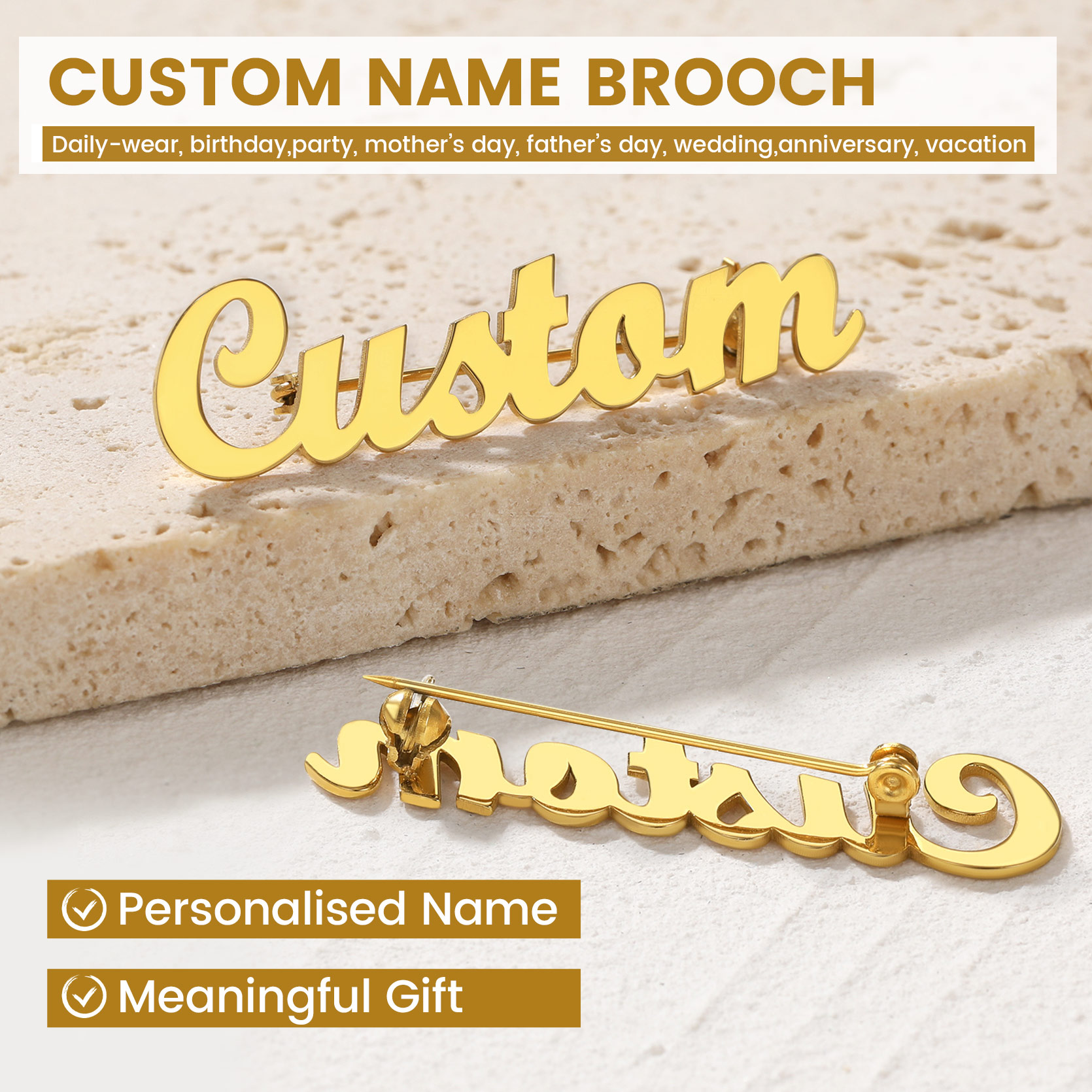 \Name \Brooch Pin For Wedding bouquet