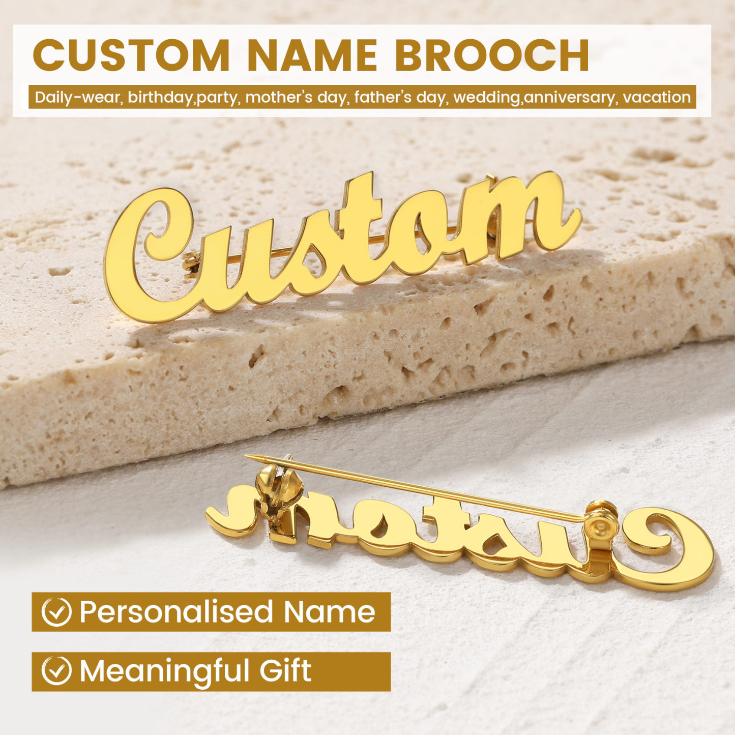 \Name \Brooch Pin For Wedding bouquet