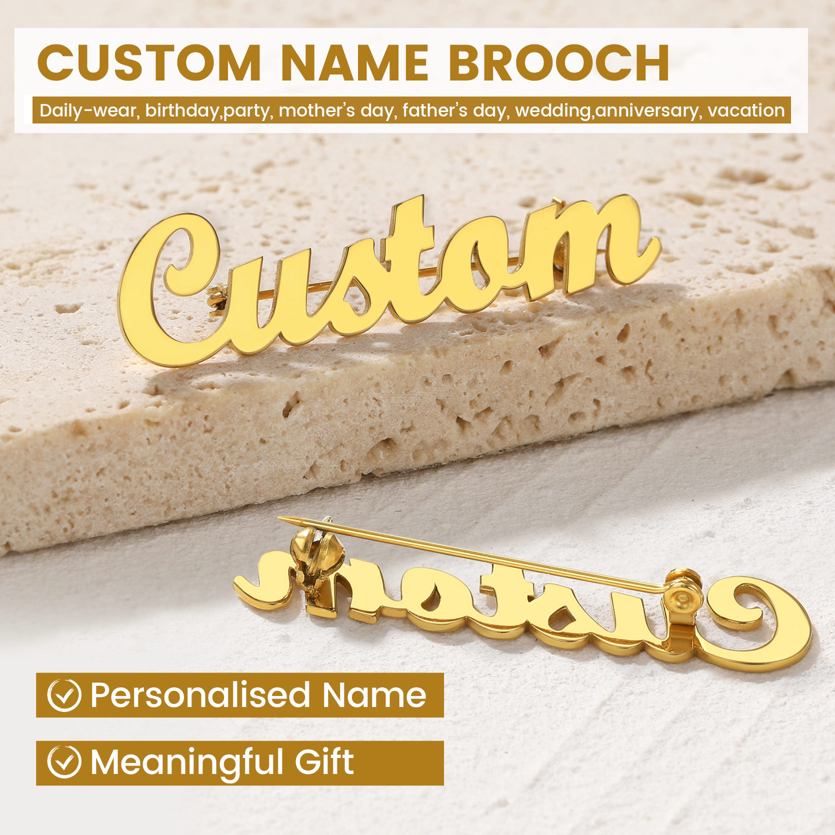 \Name \Brooch Pin For Wedding bouquet