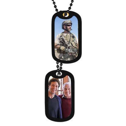 Custom Photo 2pcs Dog Tag Necklace for Men Women