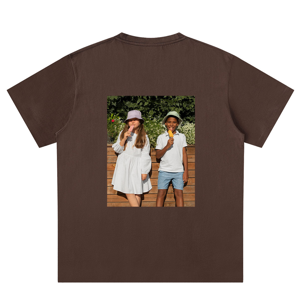 Custom Picture brown back T-Shirt