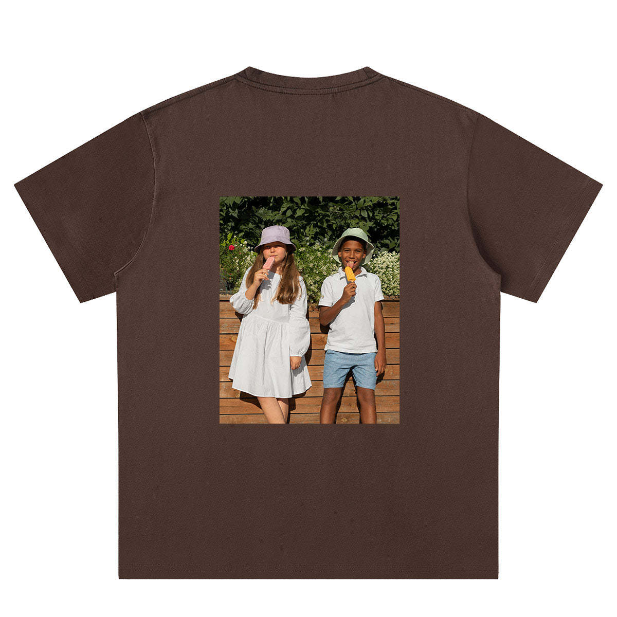 Custom Picture brown back T-Shirt