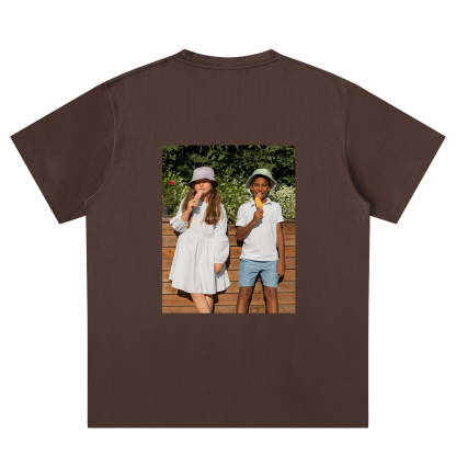 Custom Picture brown back T-Shirt