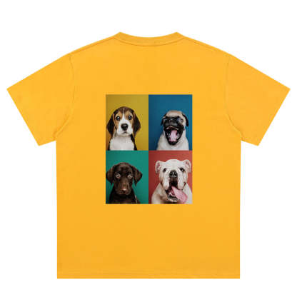 Custom Picture yellow back T-Shirt