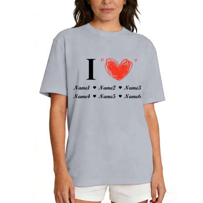 Personalized Kids Name T-Shirt for Mom Grey