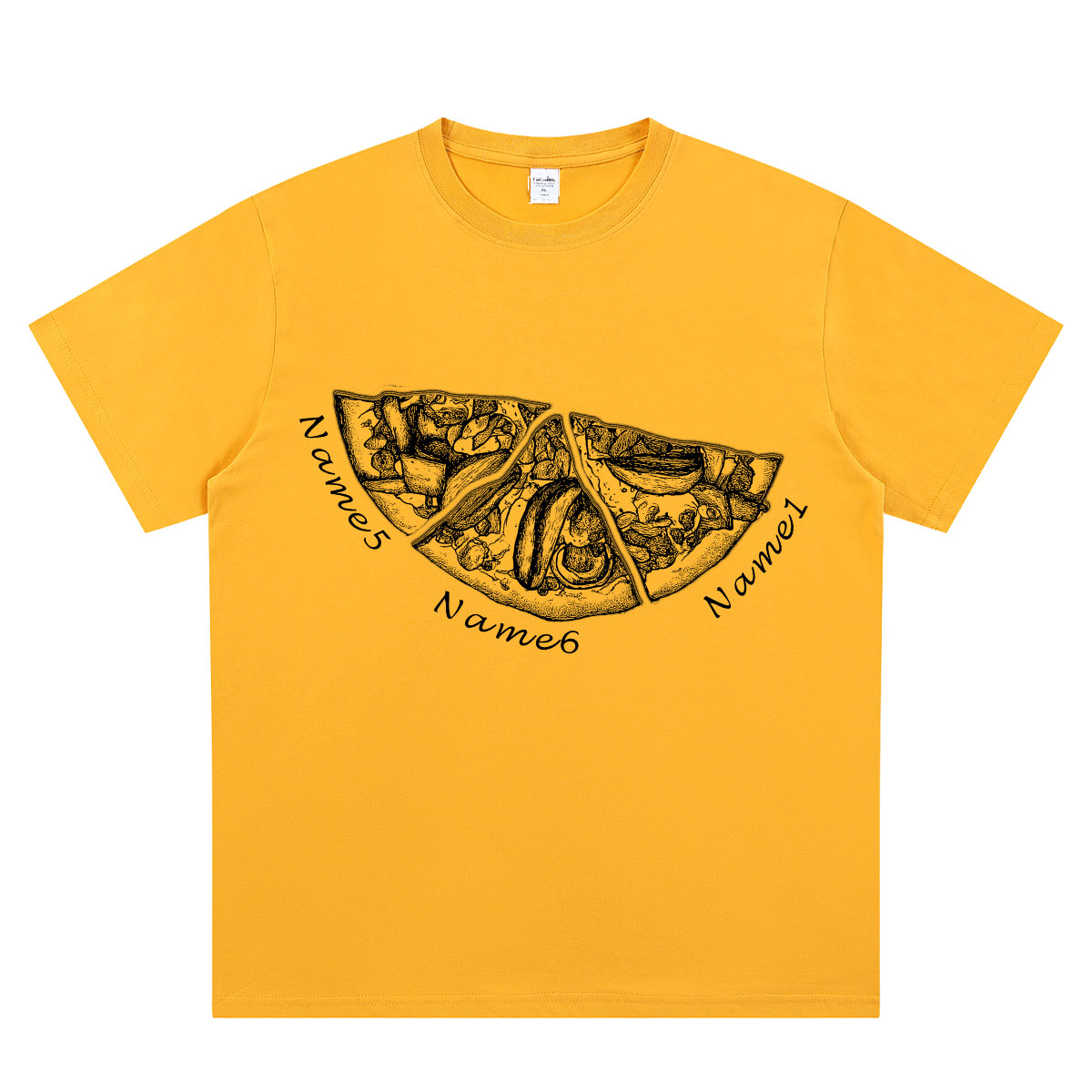 Personalized Pizza Family Name T-Shirt - Custom Kids & Family Gift