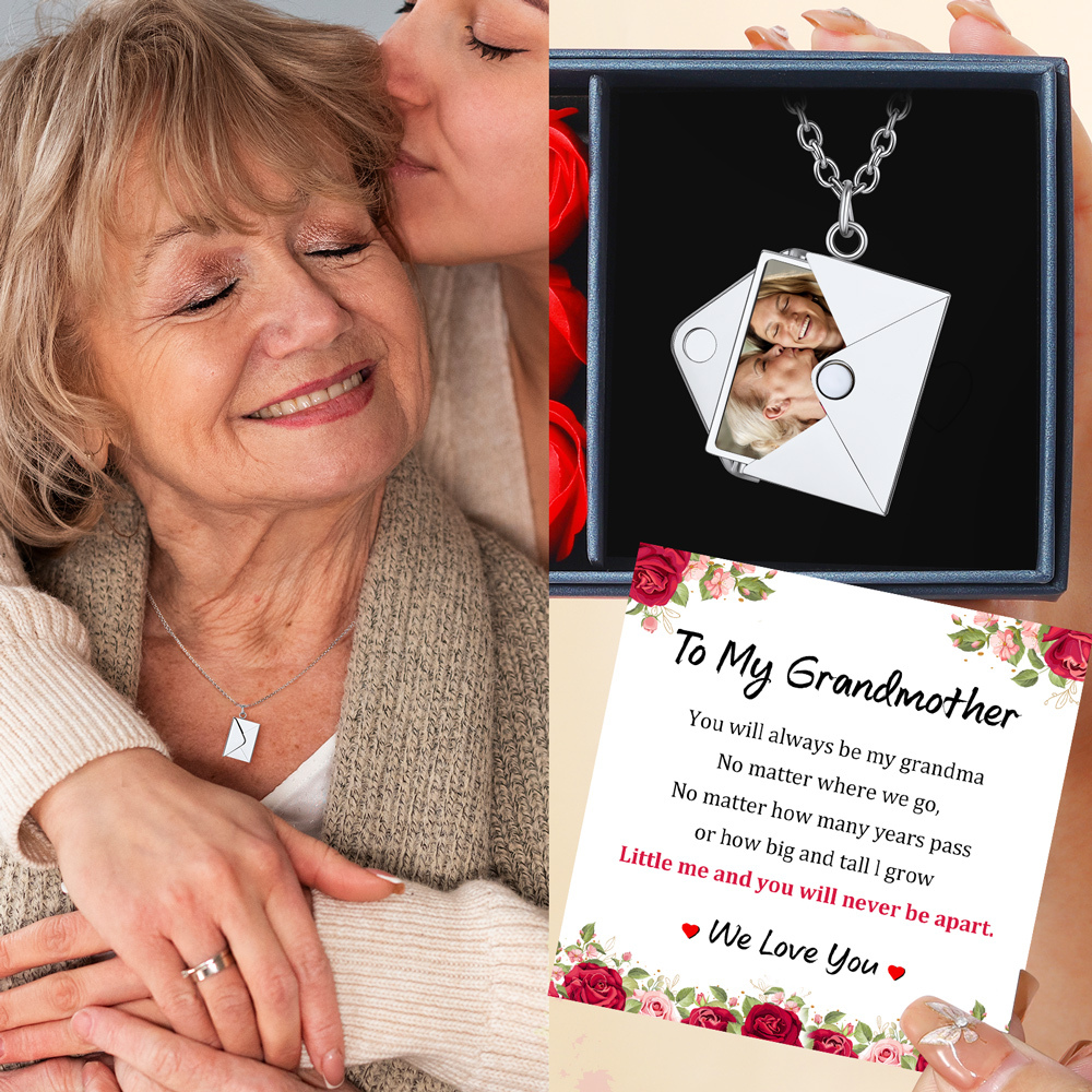 Personalized Love Letter Envelope Locket Necklace for Mom