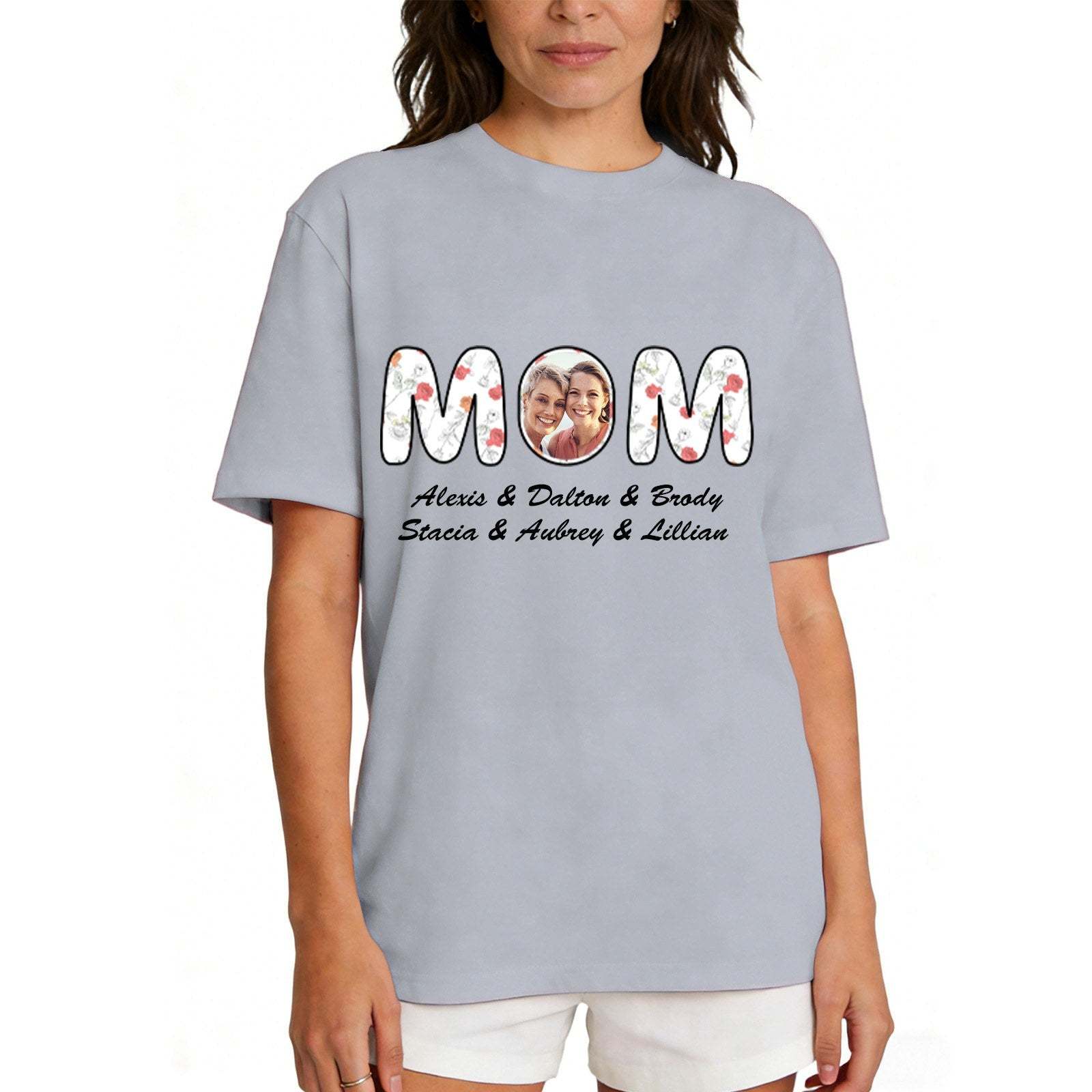 Personalized Mom T-Shirt with Kids' Names mom's gift