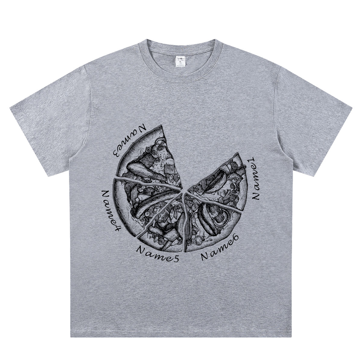 Personalized Pizza Family Name T-Shirt - Custom Kids & Family Gift