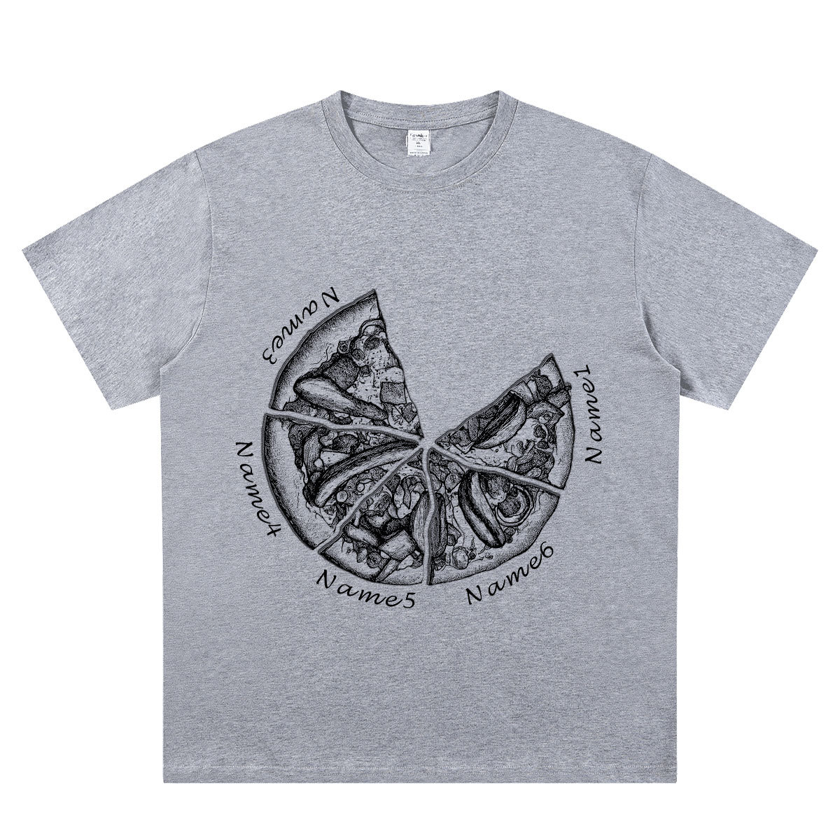 Personalized Pizza Family Name T-Shirt - Custom Kids & Family Gift