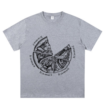 Personalized Pizza Family Name T-Shirt - Custom Kids & Family Gift