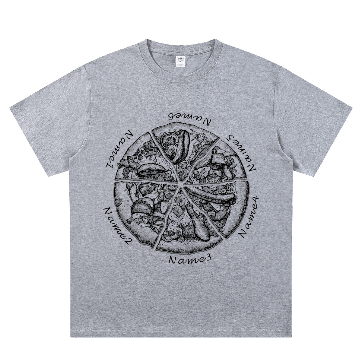 Personalized Pizza Family Name T-Shirt - Custom Kids & Family Gift