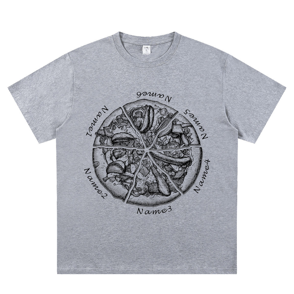 Personalized Pizza Family Name T-Shirt - Custom Kids & Family Gift