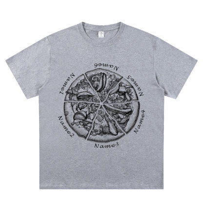 Personalized Pizza Family Name T-Shirt - Custom Kids & Family Gift