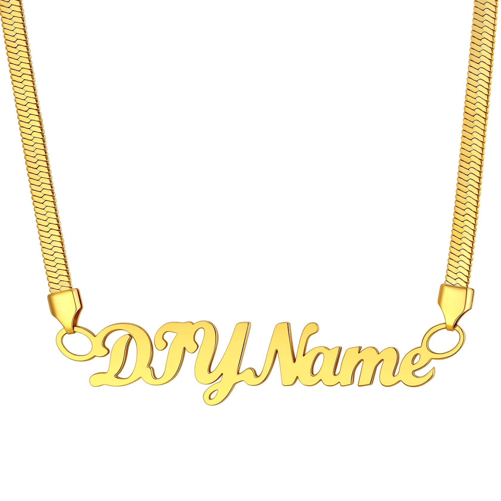 gold Custom Chain Names Necklaces for Women
