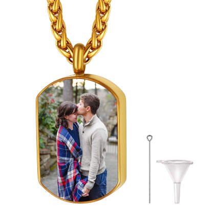 Personalized Picture  Cremation Urn Memorial Necklace for Ashes