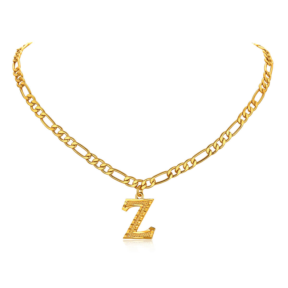 14K Gold Initial Letter Necklace-Z