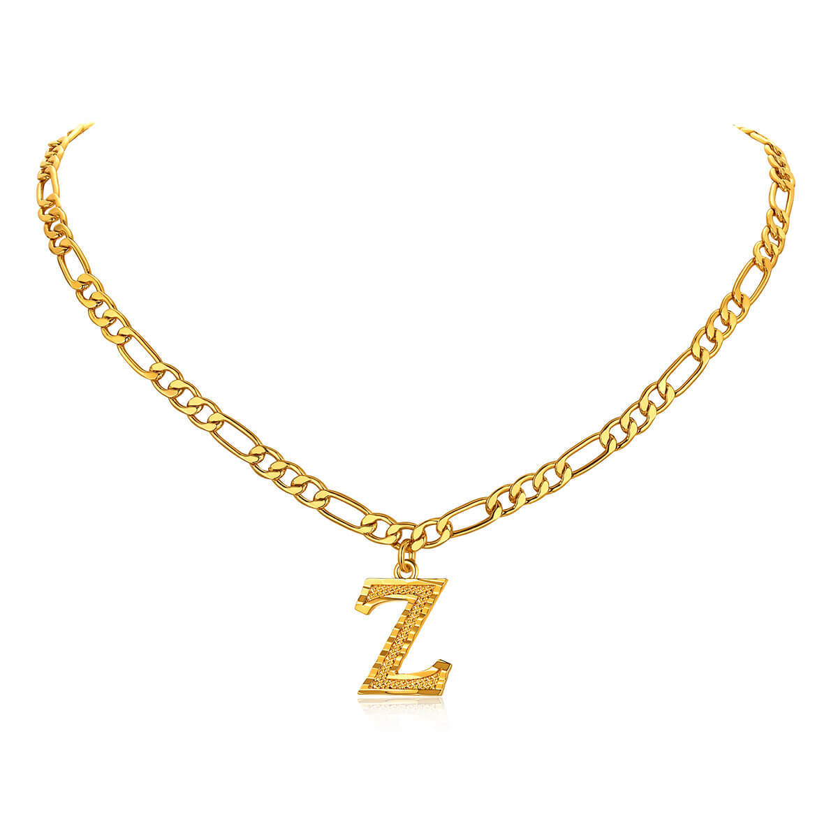 14K Gold Initial Letter Necklace-Z