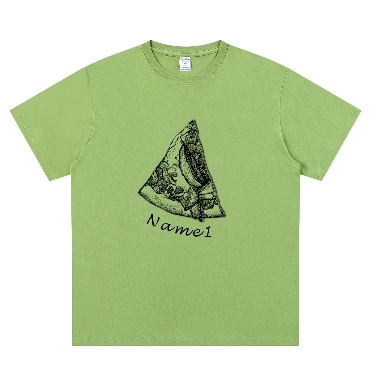 Personalized Pizza Family Name T-Shirt - Custom Kids & Family Gift