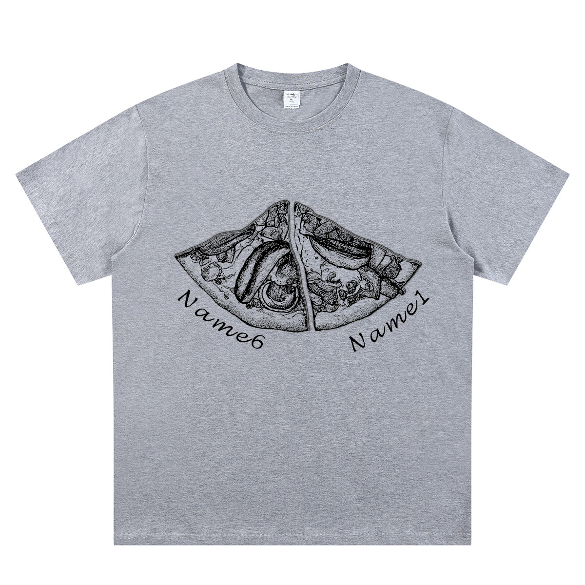 Personalized Pizza Family Name T-Shirt - Custom Kids & Family Gift