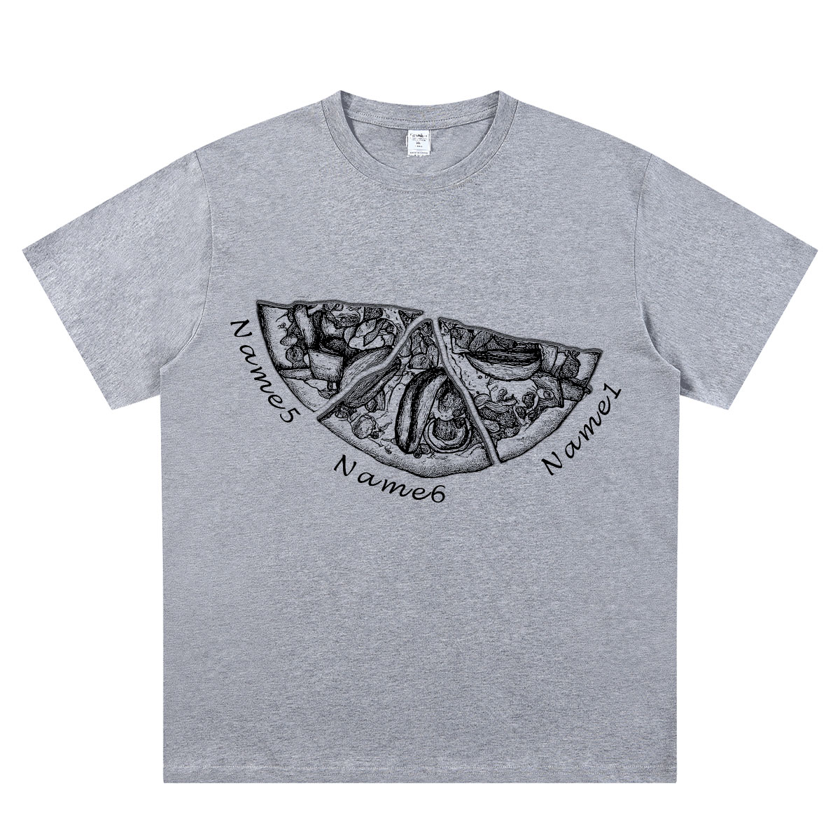 Personalized Pizza Family Name T-Shirt - Custom Kids & Family Gift