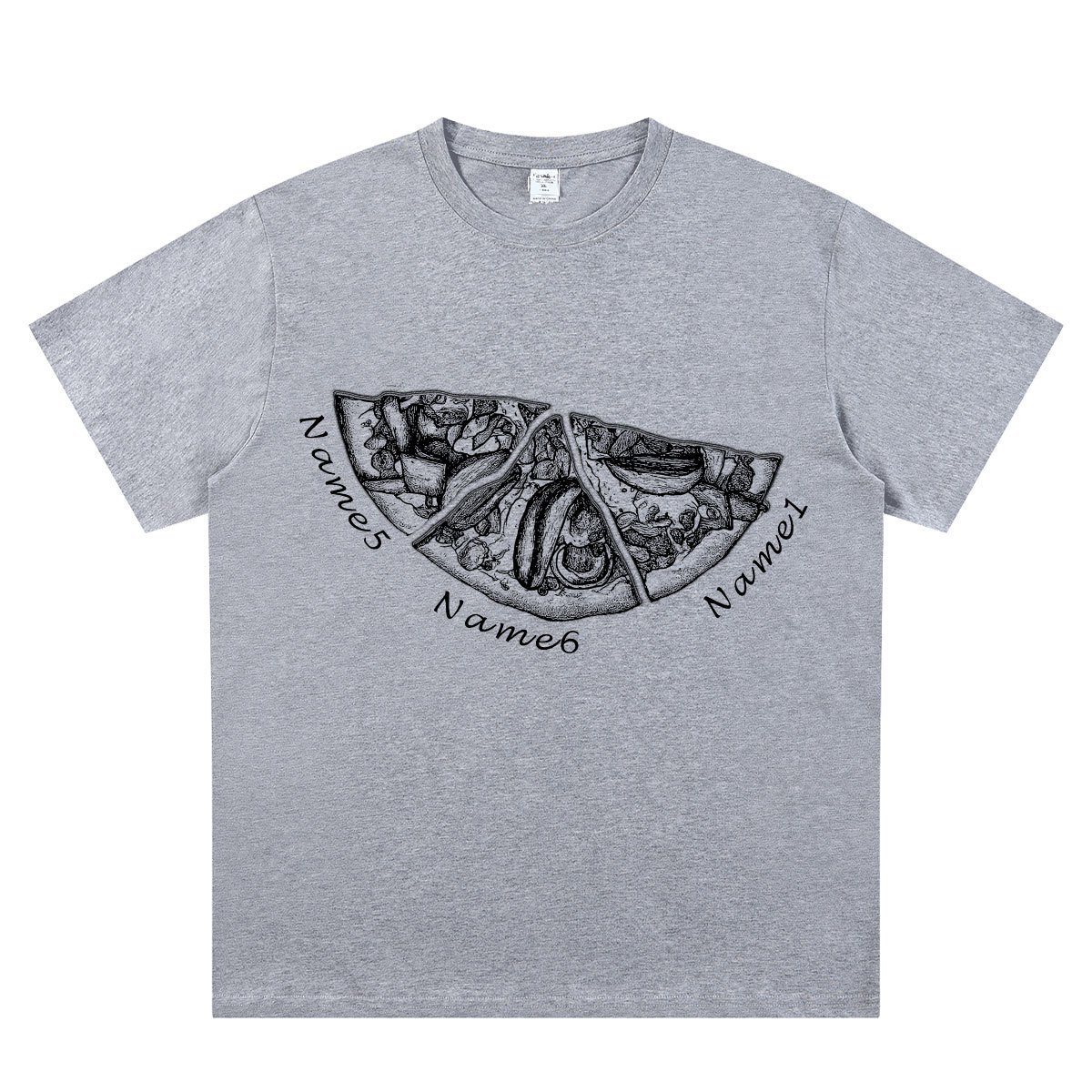 Personalized Pizza Family Name T-Shirt - Custom Kids & Family Gift