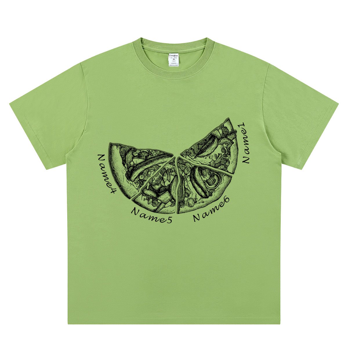 Personalized Pizza Family Name T-Shirt - Custom Kids & Family Gift