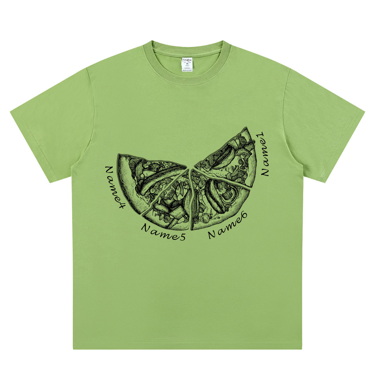 Personalized Pizza Family Name T-Shirt - Custom Kids & Family Gift