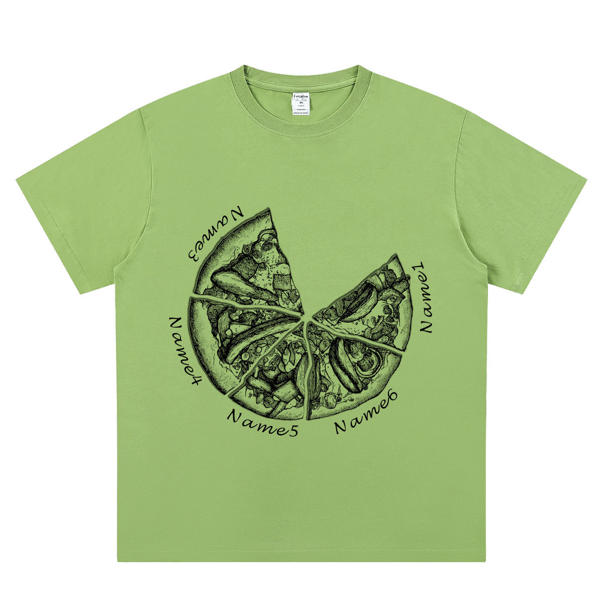 Personalized Pizza Family Name T-Shirt - Custom Kids & Family Gift