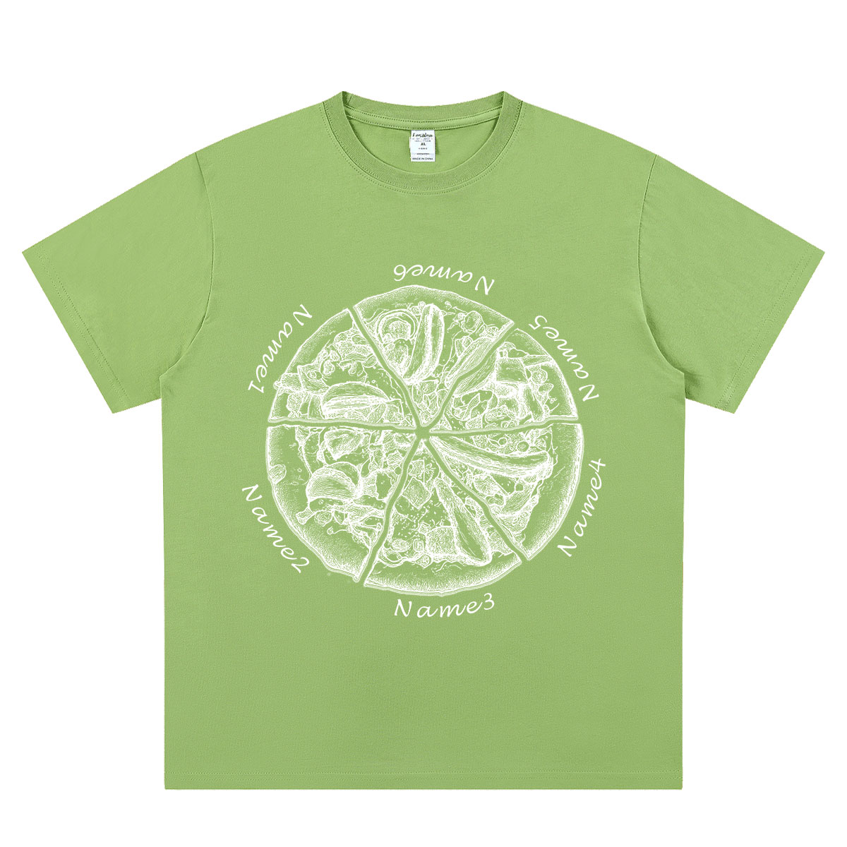 Personalized Pizza Family Name T-Shirt - Custom Kids & Family Gift