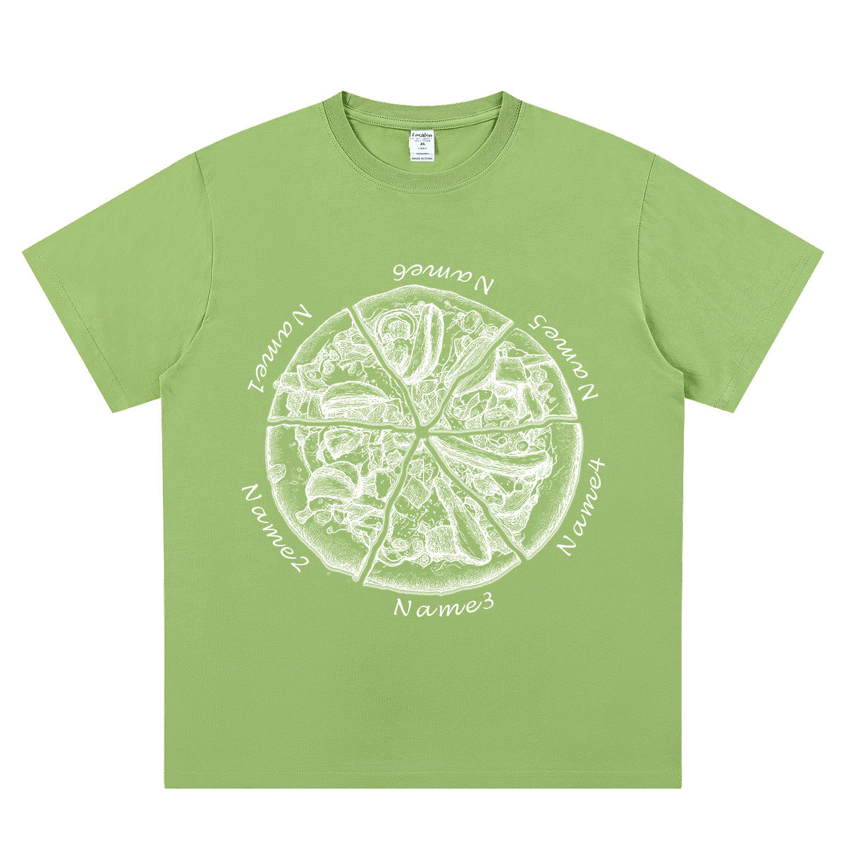 Personalized Pizza Family Name T-Shirt - Custom Kids & Family Gift