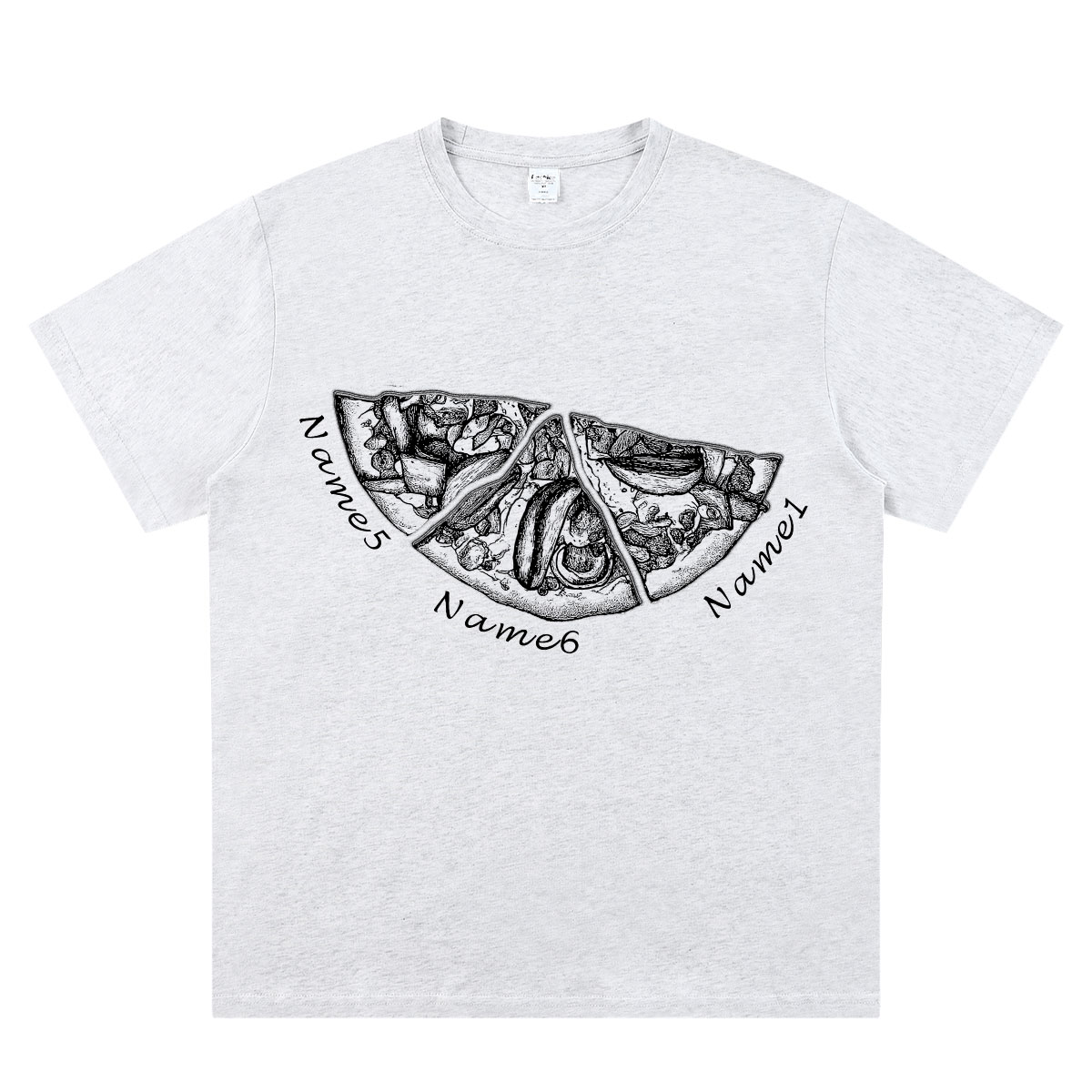 Personalized Pizza Family Name T-Shirt - Custom Kids & Family Gift