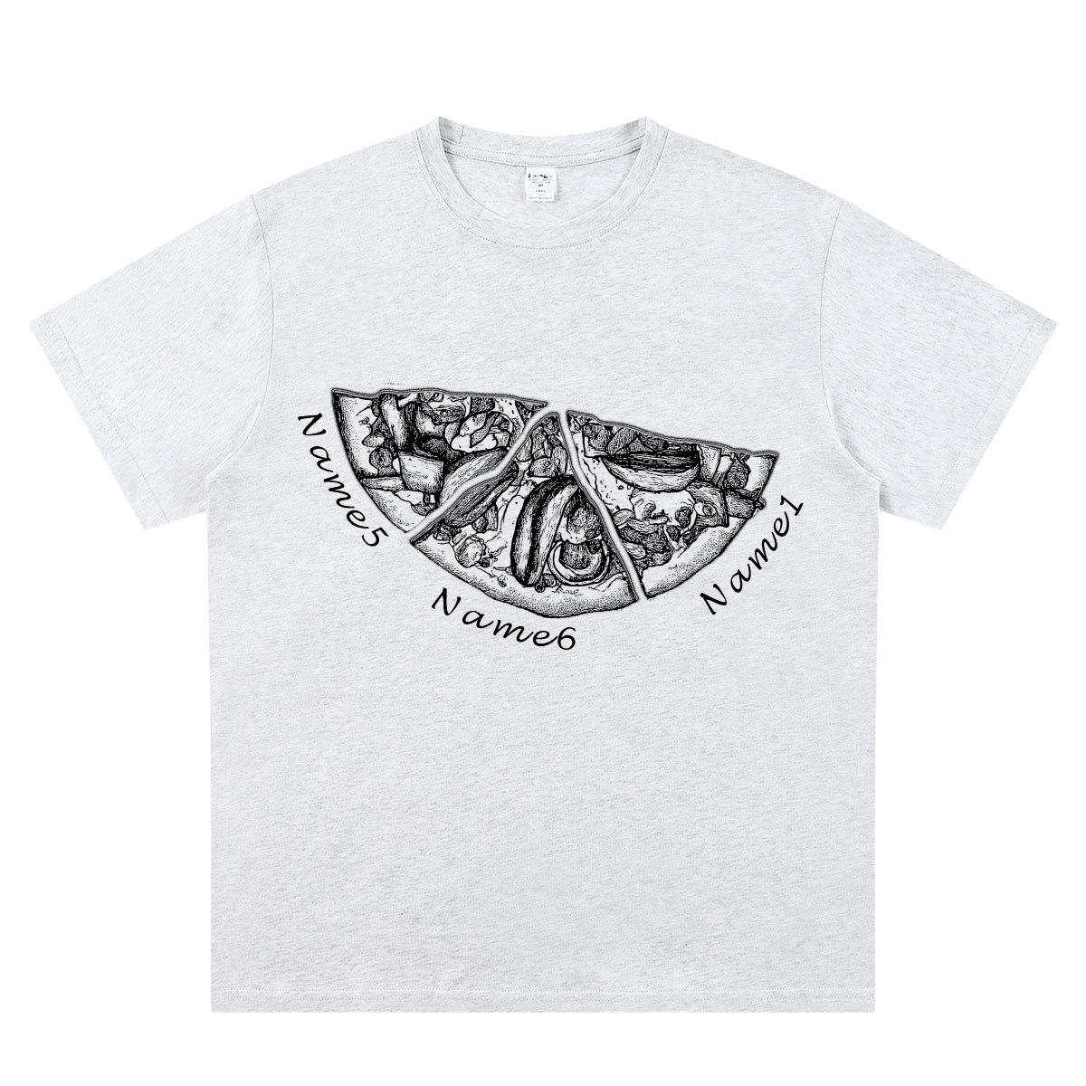 Personalized Pizza Family Name T-Shirt - Custom Kids & Family Gift