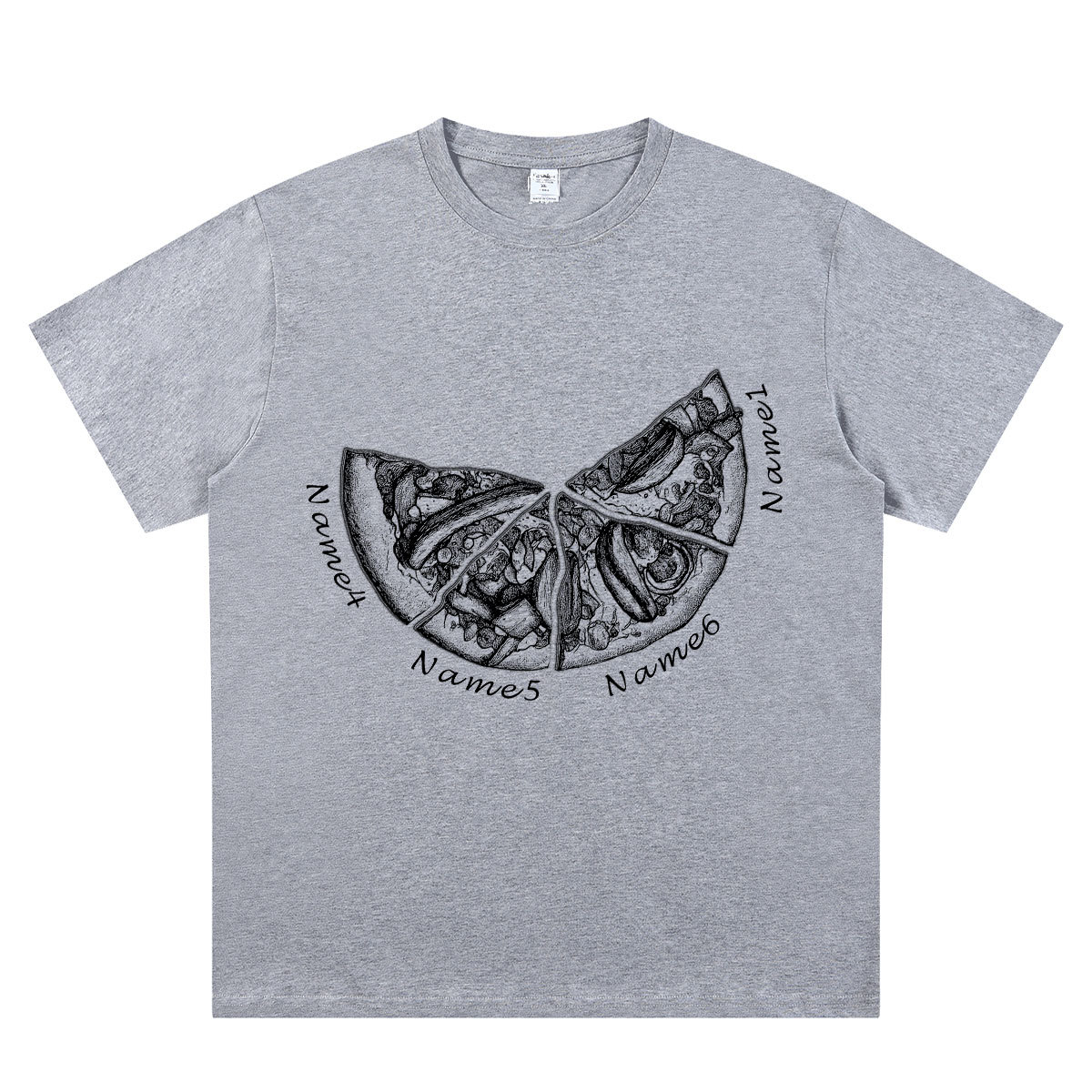 Personalized Pizza Family Name T-Shirt - Custom Kids & Family Gift