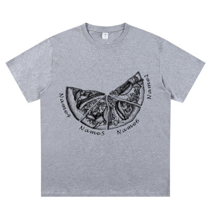 Personalized Pizza Family Name T-Shirt - Custom Kids & Family Gift