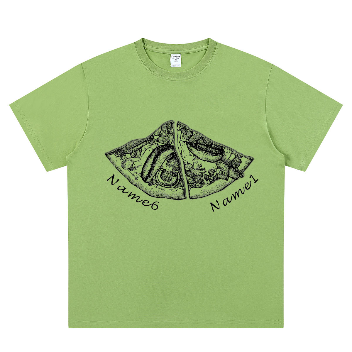 Personalized Pizza Family Name T-Shirt - Custom Kids & Family Gift