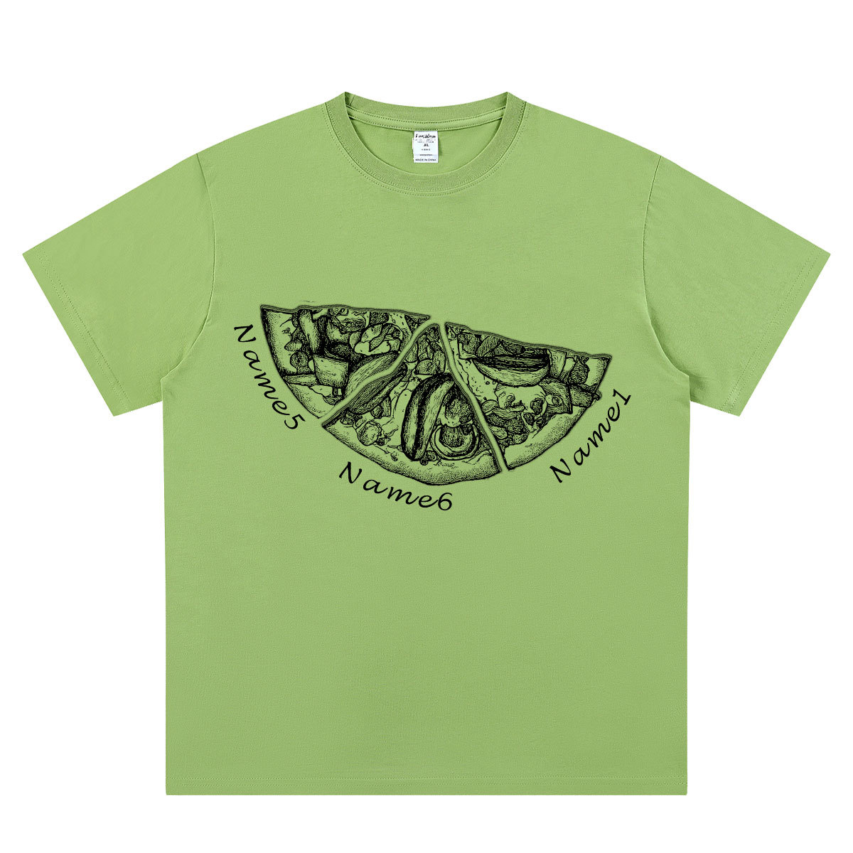 Personalized Pizza Family Name T-Shirt - Custom Kids & Family Gift