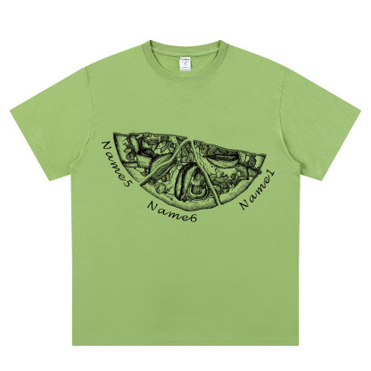 Personalized Pizza Family Name T-Shirt - Custom Kids & Family Gift