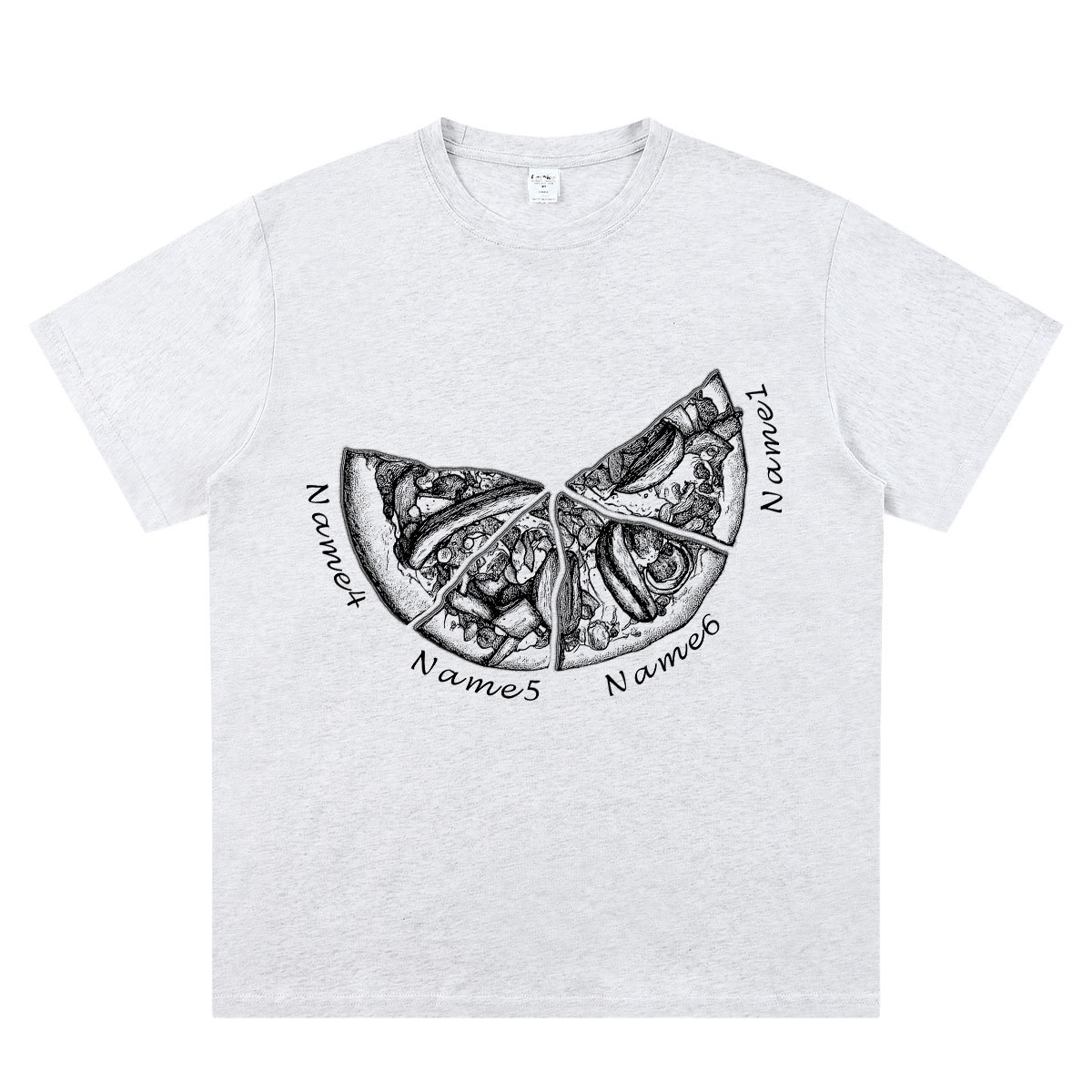 Personalized Pizza Family Name T-Shirt - Custom Kids & Family Gift