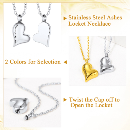 Custom Heart Birthstone Cremation Urn Necklace detail