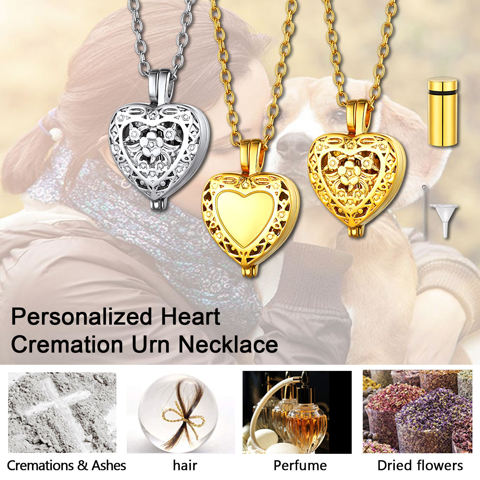 Cremation Urn Necklace for Ashes 